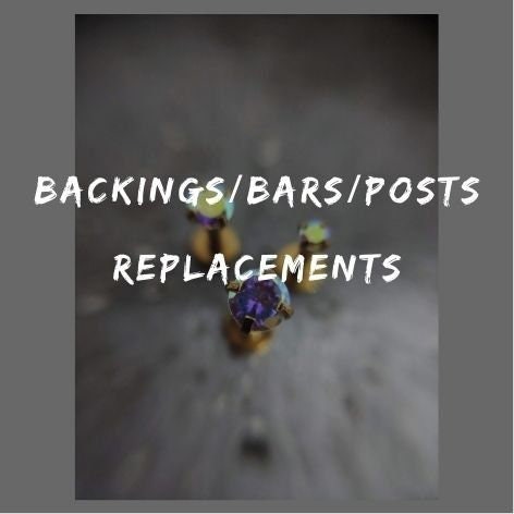 16G Piercing Earring Replacement Parts Internally threaded flat back labrets 4mm 6mm 8mm 10mm Tragus Helix Cartilage Piercing