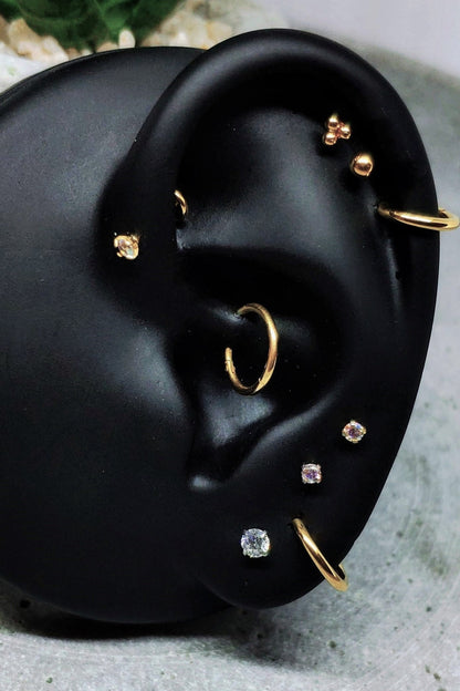 18G Tiny Huggie Hoop Clicker Ring, Nose Cartilage Daith Helix Tragus Septum ,Seamless Hinged Segment Ring,6mm 7mm 8mm 10mm 12mm 316L Steel