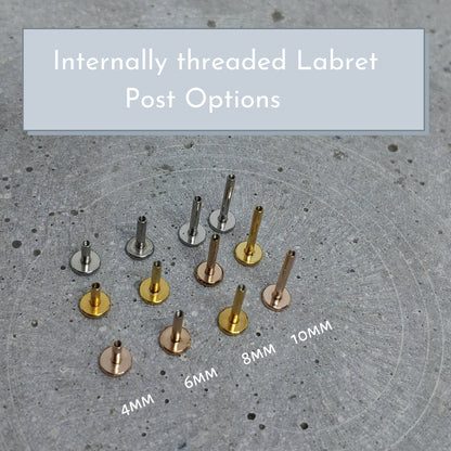 16G Rose Gold Tiny Ball Piercing  1.5mm 2mm 2.5mm 3mm Round Piercing Stud Tragus Helix Cartilage PiercingInternal threadFlat Back Labret